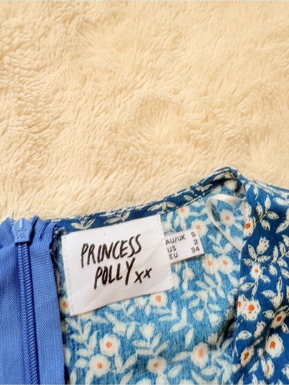 Princess Polly Blue Floral Mini Dress – Size 2 | Soft‑Girl | Summer Romance - Picture 5 of 7